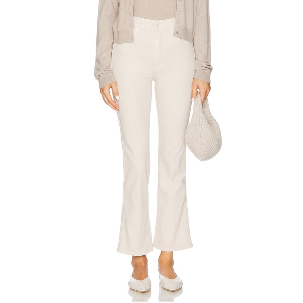 MOTHER The Mid Rise Smokin' Double Flood Jeans in Tapioca